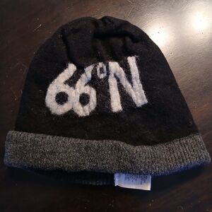 Black and Gray Knit Beanie